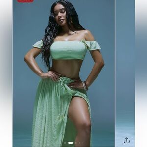 Fashion Nova Light Green Skirt Set